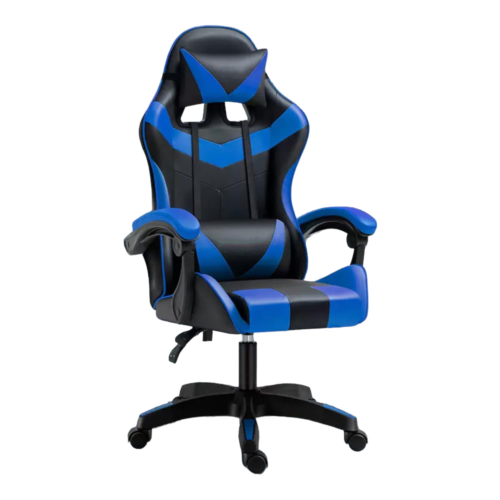 Mi Ko Mi Ka Silla Gaming para Escritorio, Oficina y Juegos Online Giratoria. Silla Cómoda de Altura Ajustable para Gaming ergonómica, de Piel sintética (SILLA-GAMING-813-AZUL)
