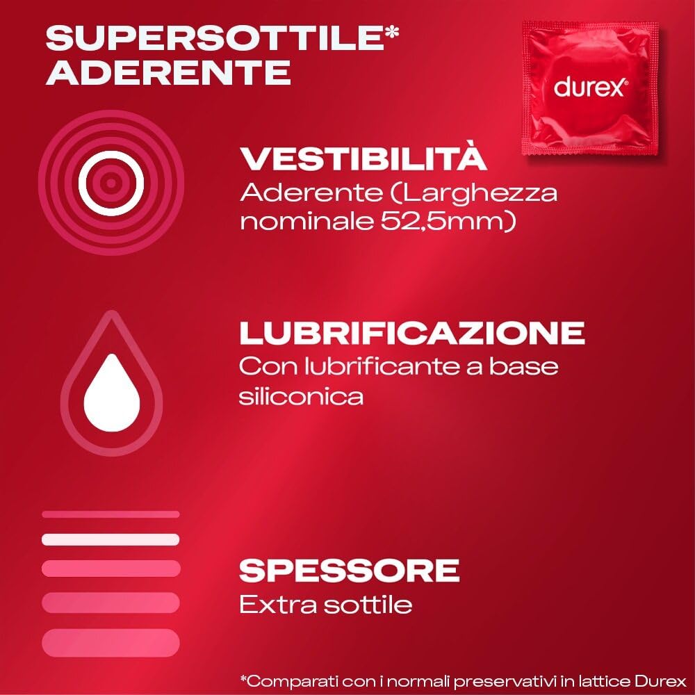 Durex Fun Explosion Mix di Preservativi Sottili, Con Rilievi e Nervature e Aromatizzati alla Fragola, 40 Profilattici, Esclusiva Online