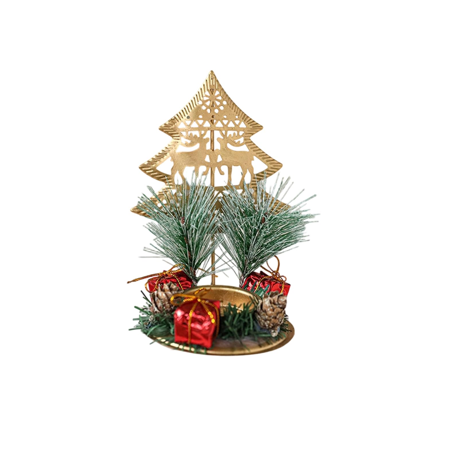 Osniyaw Abcz2 4 Iron Christmas Tea Light Holder, Iron Holder, Christmas Decoration For Party Dining Table Centrepieces, Decorative Stand
