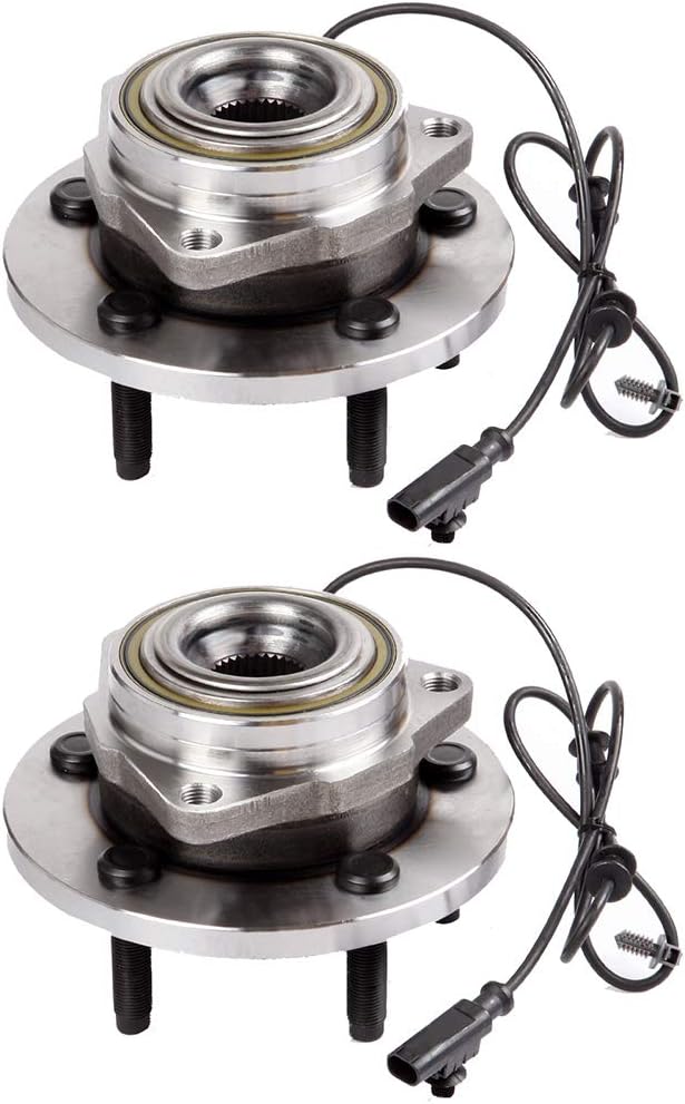 cciyu 513207 Wheel Hub and Bearing Assembly Replacement Fit For Durango Front Wheel Hubs with ABS 5 Lugs (2)