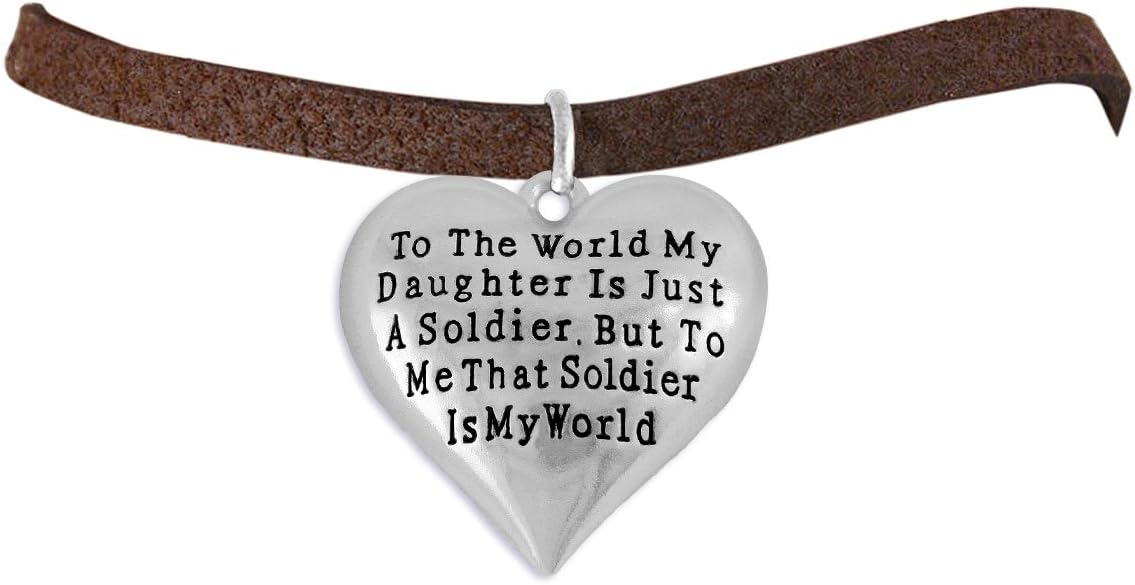 Cardinali Jewelry Army, Enlisted Daughter, My Daughter, She is My World, Bracelet, Adjustable Hypoallergenic-Safe