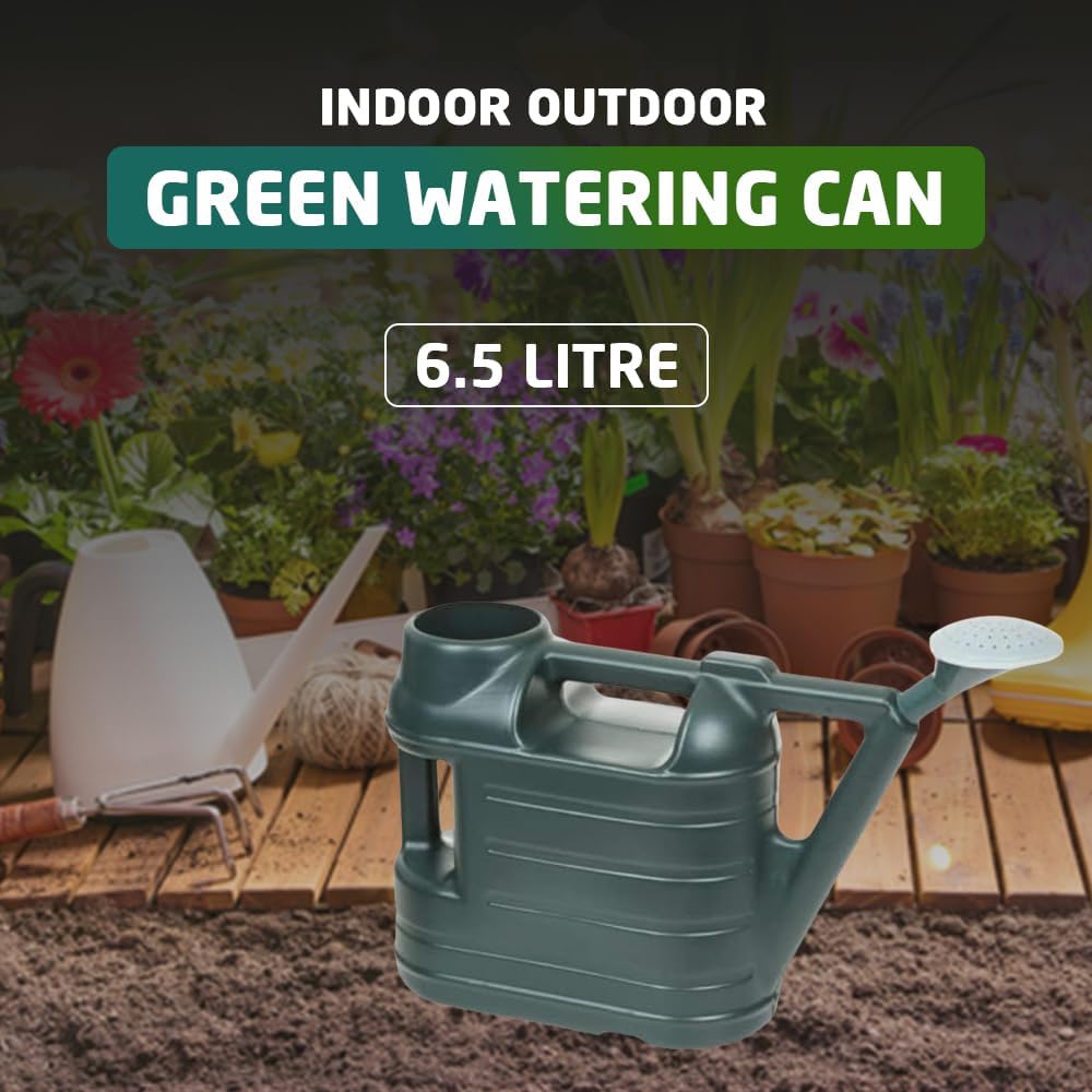 ACCURATE Watering Can comes complete with sprinkler rose and is ideal for light watering around your garden.-GREEN (6.5 LITRE) — view 2