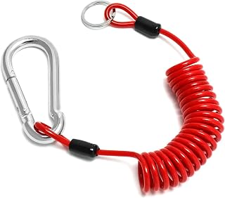 Performore Heavy Duty Coiled Breakaway Trailer Safety Cable - 6ft Steel Wire for RV Towing, Durable UV-Resistant 2-Pack