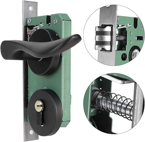 Miniatura 8 de Hilitand Juego de manijas de puerta, con llave, cerradura de la manija de la puerta, cerradura 16.9x6.7cm6.7x2.6in