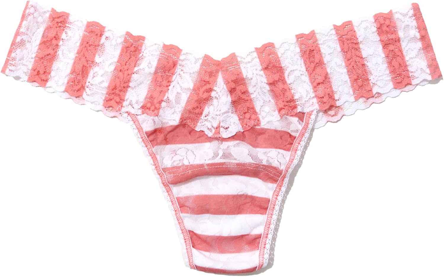 hanky panky Signature Lace Printed Low Rise Thong (PR4911P),Beach Club - Beach Club,One Size