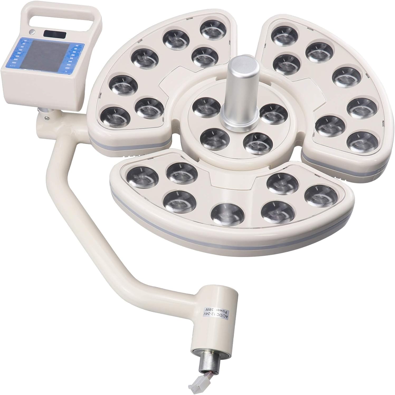 Shadowless LED Exam Lamp Surgical Light 26 Bulbs Medical LED Planting Lamp Color Temperature Adjustable with Upgraded Arm Ceiling Mounted Style KY-P138