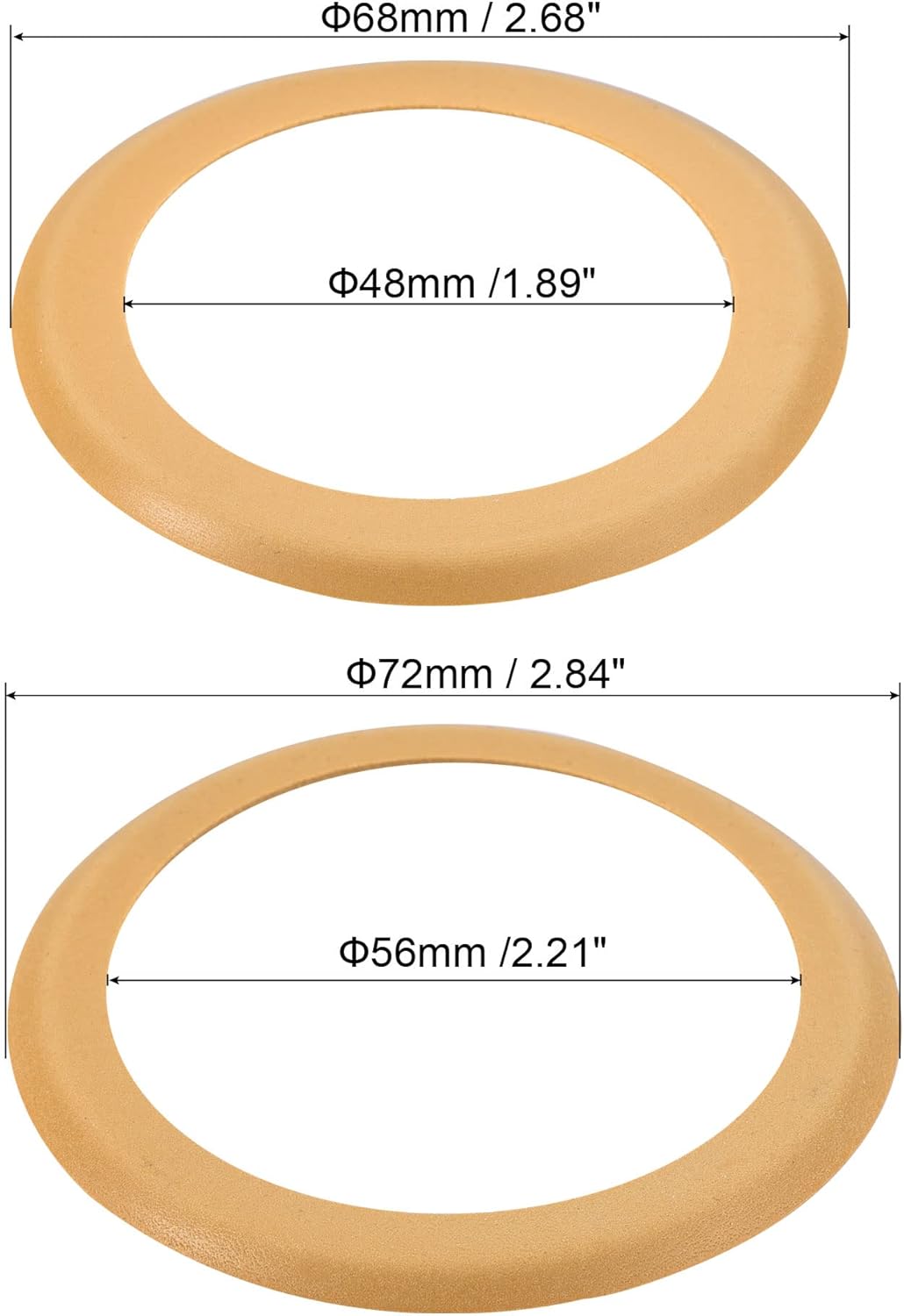 MECCANIXITY Air Compressor Piston Ring 72x56x1mm 68x48x0.8mm Cylinder Compression Replacement Part