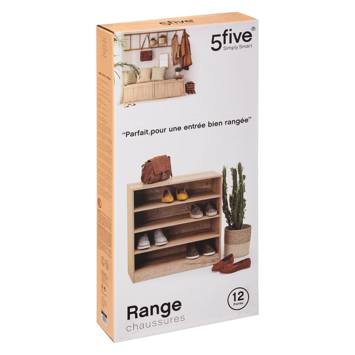 5Five Range buty 4 pudełka z naturalnego drewna