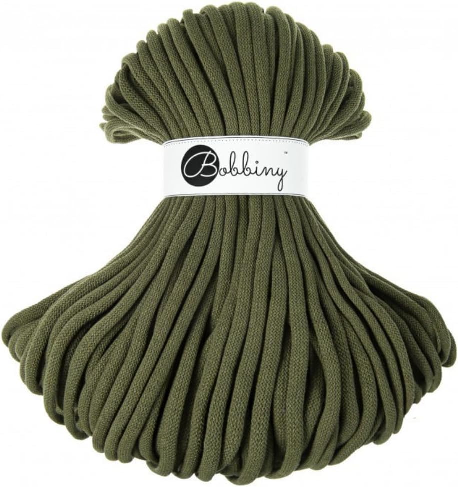 Bobbiny Jumbo 9mm Braided Macrame Cord (Avocado) 100m