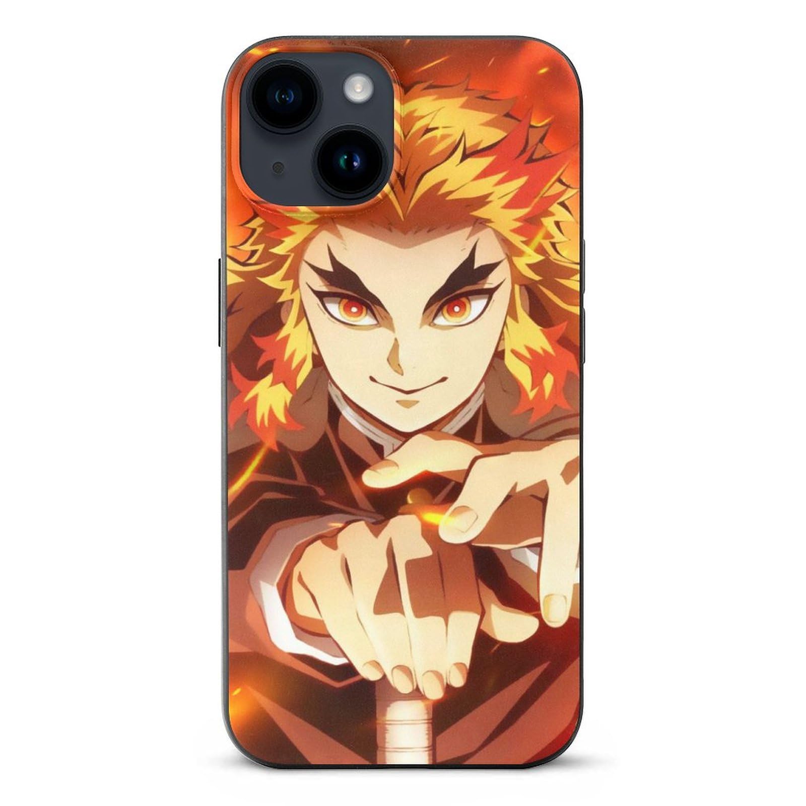 鬼滅の刃 煉獄杏寿郎 スマホケース 煉獄杏寿郎 強化ガラスiPhoneケース [アニメ「鬼滅の刃