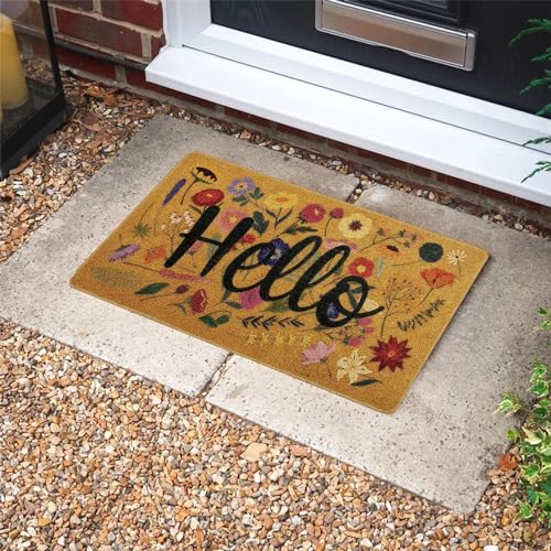 Paillasson imitation fibre de coco grattant tapis extérieur IZUS - 5
