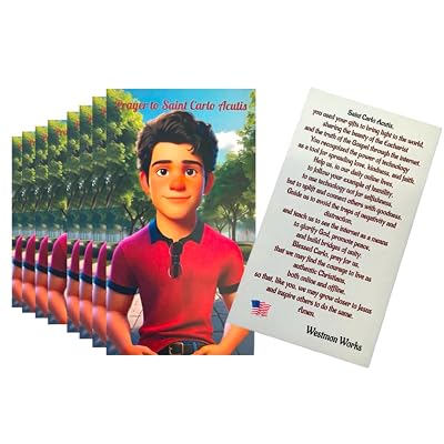 Westmon Works Carlo Acutis Holy Card Bulk Pack New Saint of the Internet Student Classroom Bundle Made in the USA, Set of 25