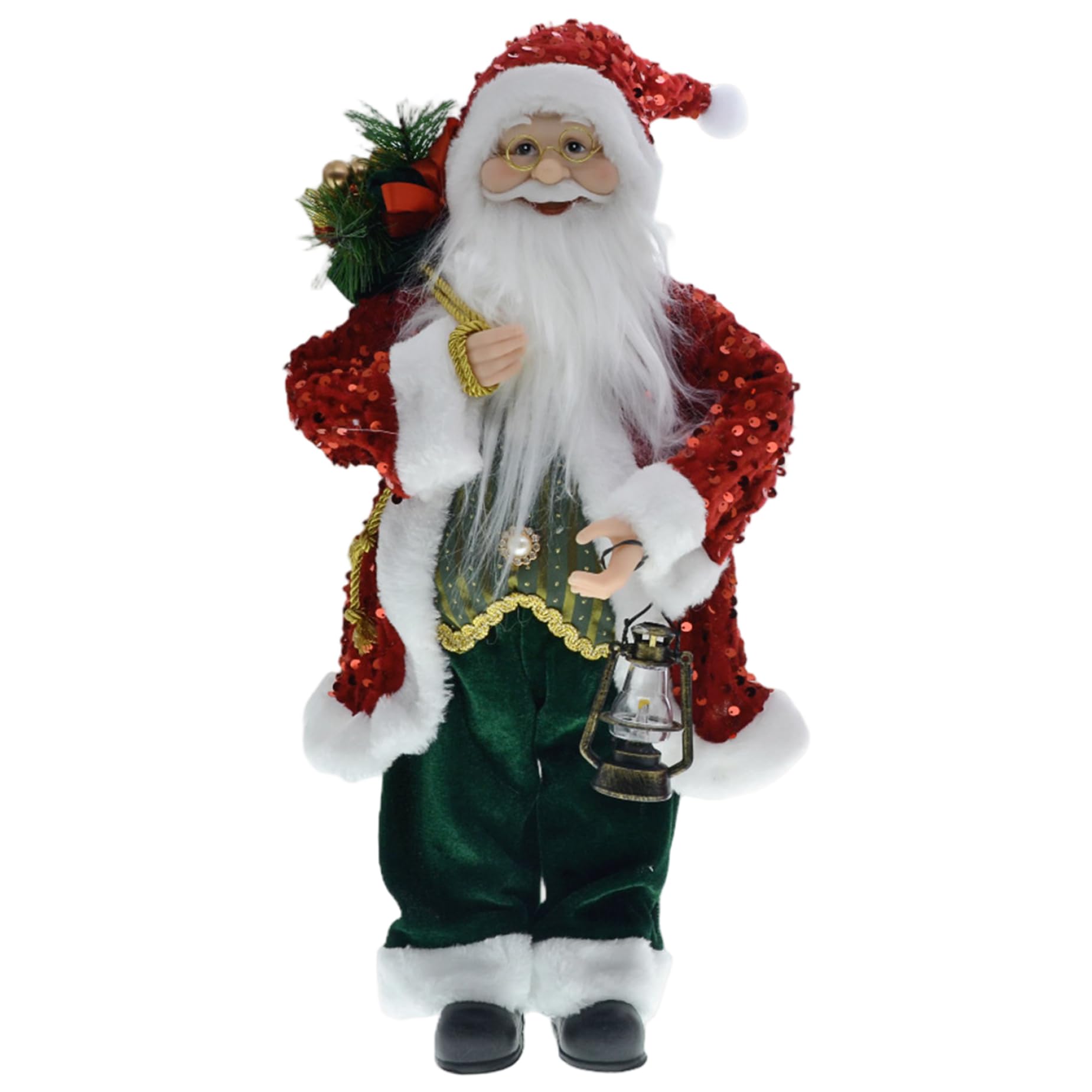 Figurines de Père Noël 17 Pouces : Cadeau Idéal et Ornement de Fête