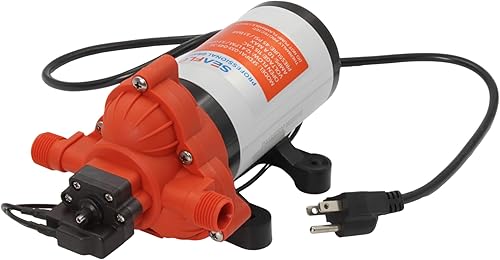 Miniatura 2 de SEAFLO Bomba de presión de agua serie 33 de 110 V CA – 115 V CA, 3.3 GPM, 45 PSI, auto cebado, interruptor de presión inteligente, para