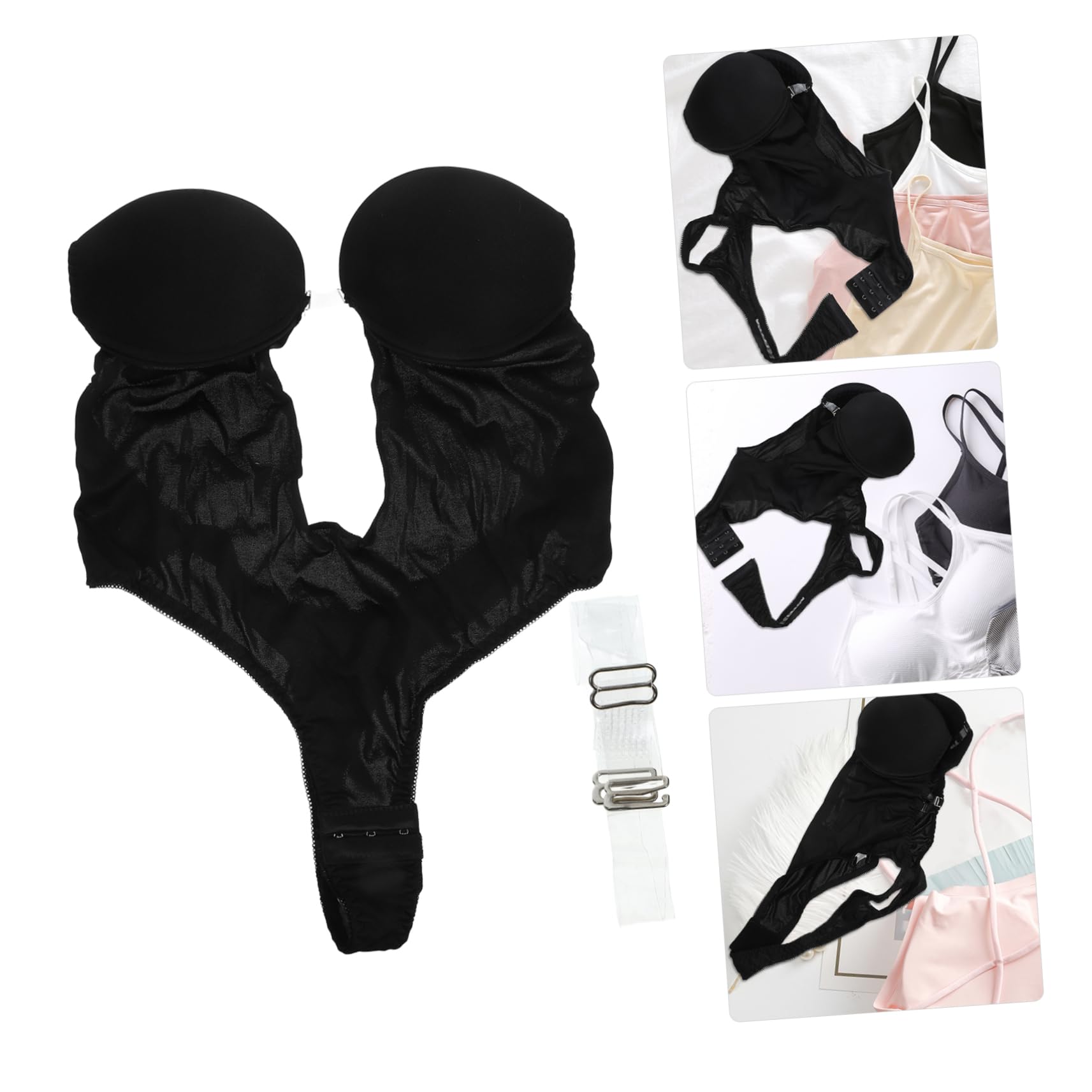 SOIMISS Las Mujeres Bustier Sujetador Mamelucos Para Las Mujeres Mono Para Las Vestido Leotardos Para Las Fajas Sin Tirantes Sin Espalda Fajas Backless Sujetador