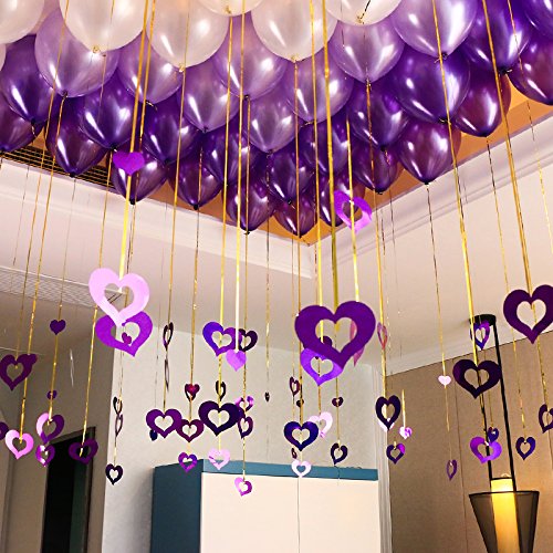 Metallic Shiny Peal Finish Balloons - Pack of 25 (Purple) - Image 3 thumbnail