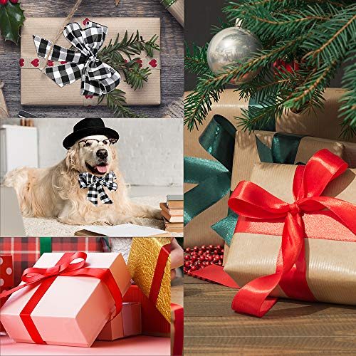 Ackitry Bow Maker for Ribbon for Wreaths, Wooden Bow Maker Set with Twist Ties and Ribbons for Creating Gift Bows Christmas Halloween Decorations Corsages Holiday Wreaths - Thumbnail 7