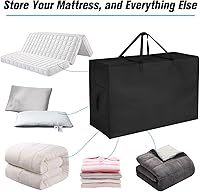 Vista 6 de Bolsa de Almacenamiento para Colchón Tri-Plegable, Funda de Colchón de Espuma Viscoelástica Plegable, Estuche de Transporte para Colchones de Cama