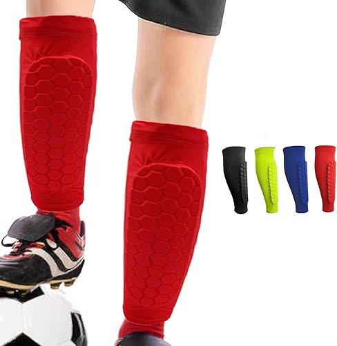 Miniatura 6 de Espinilleras de fútbol para jóvenes y adultos, con relleno, para hombres, mujeres, niños, niñas