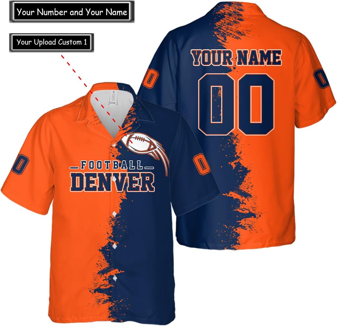 Discover Personalized Denver Football Team Broncos Hawaiian Shirts for Men, Gift for Fan