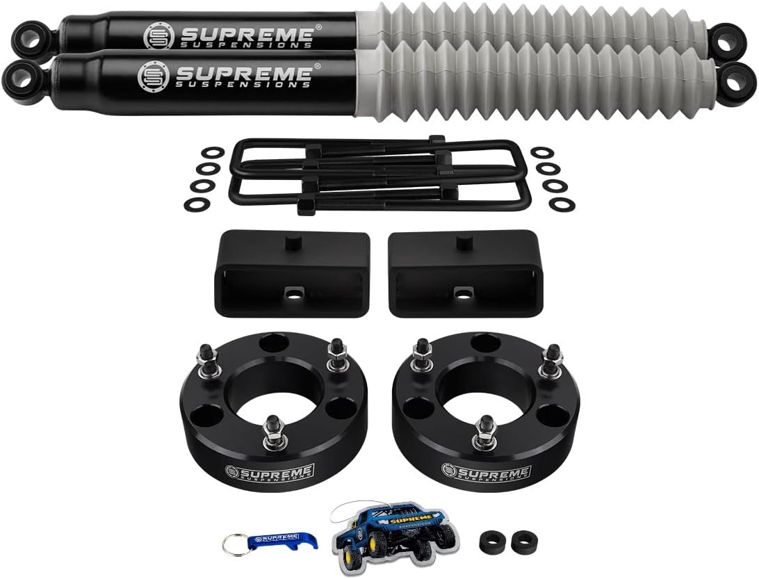 Supreme Suspensions - 3" Front + 2" Rear Lift Kit For 2004-2015 Nissan Titan 2WD 4WD Full Suspension Lift Kit with Rear MAX Performance Supreme Suspensions Shock Absorbers