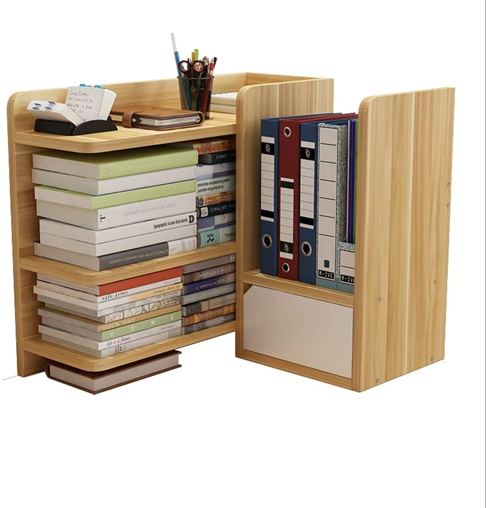 Libreria da tavoloScaffale da scrivania creativo Scaffale da scrivania Scaffale portaoggetti, Libreria con cassetti Scaffale portaoggetti da ufficio Scaffale da esposizione in legno Forniture per