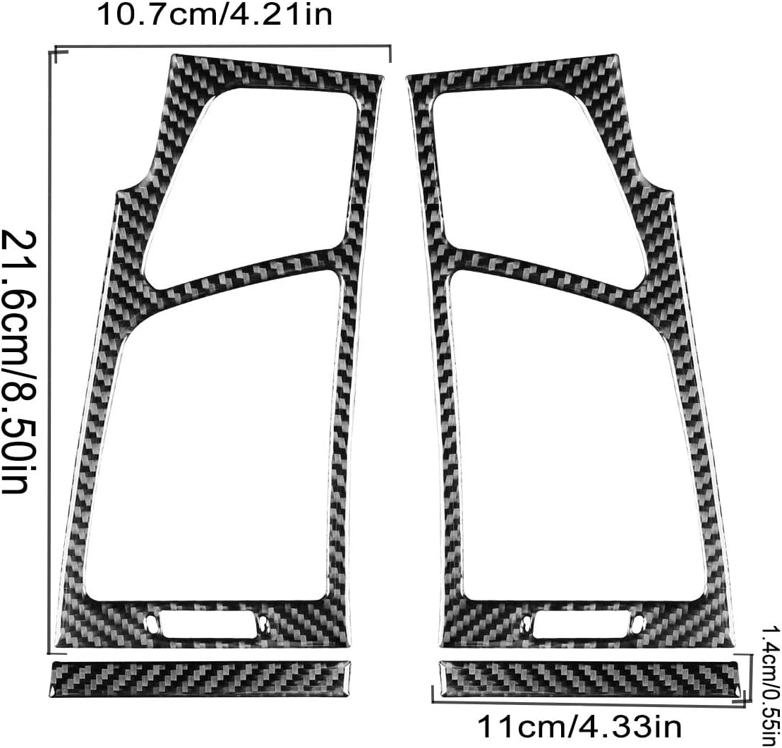 Decorative Stickers for BMW 1 Series E87 E81 E82 E88 2008-2013 Car Carbon Fiber Interior Air Vent Decorative Cover Dashboard Sticker