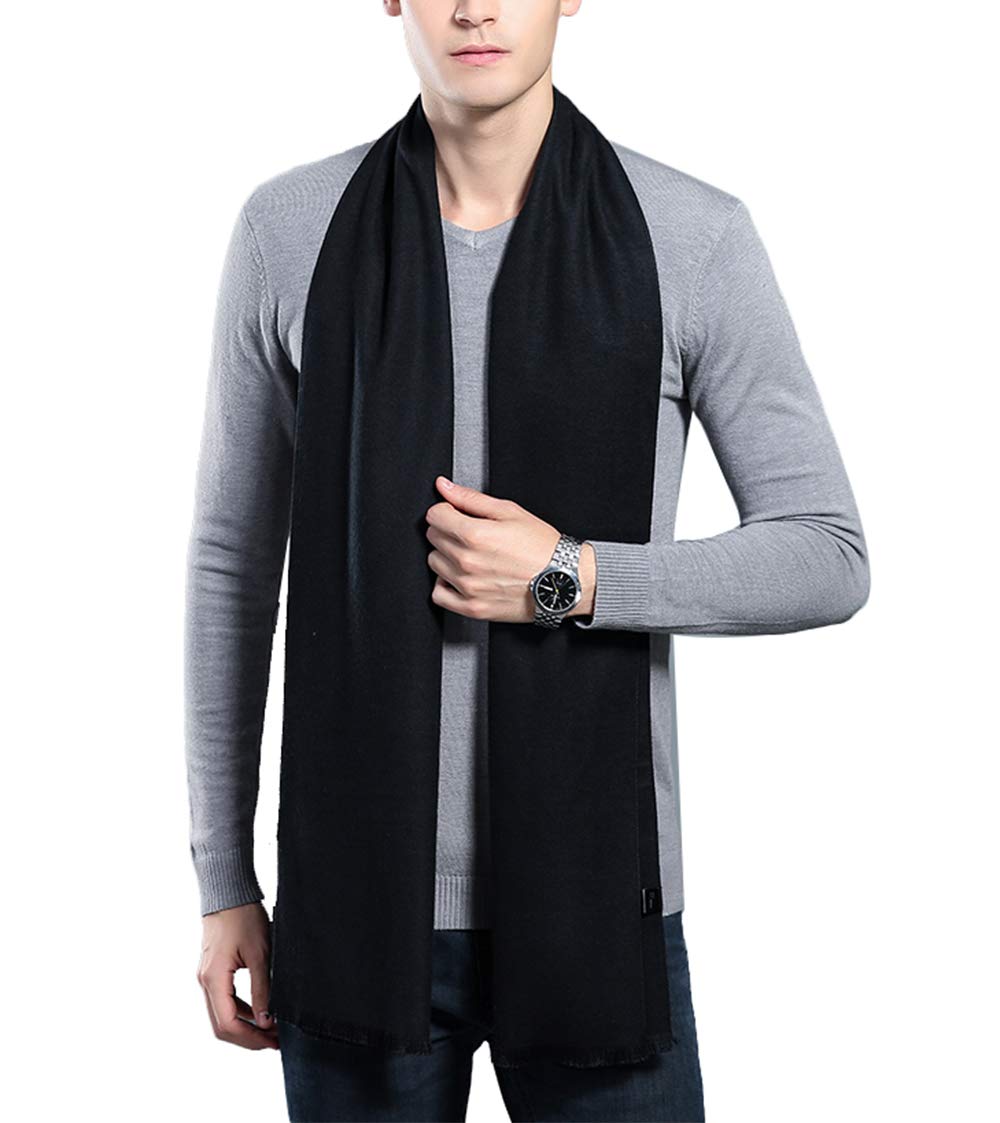 Leisofter Men's Cashmere Sciarpa Classic Houndstooth Plaid Tempo libero Business Neckerchief