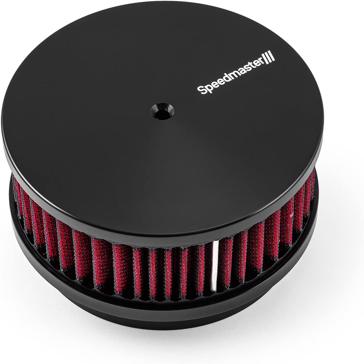 Speedmaster PCE104.1087.01 6" x 2" Washable Filter Billet Aluminum Air Cleaner Assembly Kit - Black