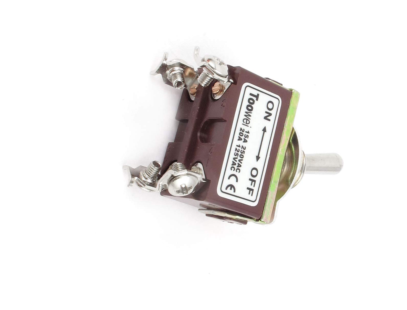 Aexit AC125V 20A Switches DPST ON-Off 2 Positions 4 Pin Latching Toggle Foot Switches Switch 5pcs
