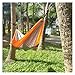 AWHZngE Outdoor Lightweight Double Nylon Camping Hammock with Hanging Straps for Backpacking Travel Beach Yard and Garden for Terrace, Outdoor(Black)