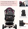 Diaper Bag Backpack by BabbleRoo - Travel Large Baby Diaper Bag with Changing Pad, Waterproof Baby Bag for Mom and Dad, with Pacifier Case, Luggage Strap with Stroller Clip, Black