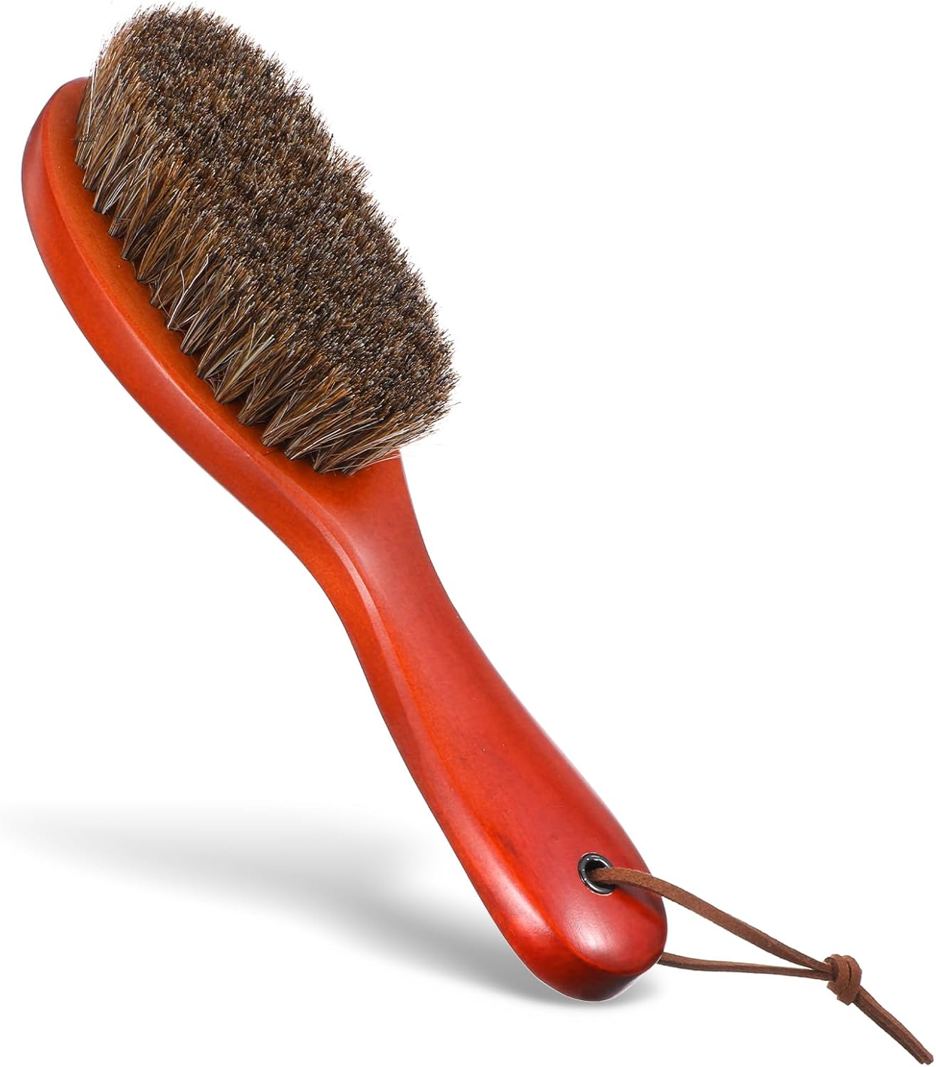 Pure Horse Bristle Brush Garment Care Lint Remover Clothes Brush with Wood Handle Laundry Stain Brushes for Pet Hair Debris from Jackets Hats Hoods Couch Suits Cashmere Velvet Suede Shoe