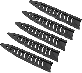 PATIKIL PP Safety Knife Cover Sleeves for 5" Utility Knife, 5 Pack Knives Edge Guard Blade Protector Universal Knife Sheath Portable for Kitchen, Black