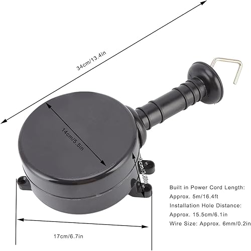 Miniatura 3 de TOPINCN Manija de puerta de valla de plástico aislada, cuerda energizante retráctil de 16.4 ft, manija de puerta de valla eléctrica retráctil para