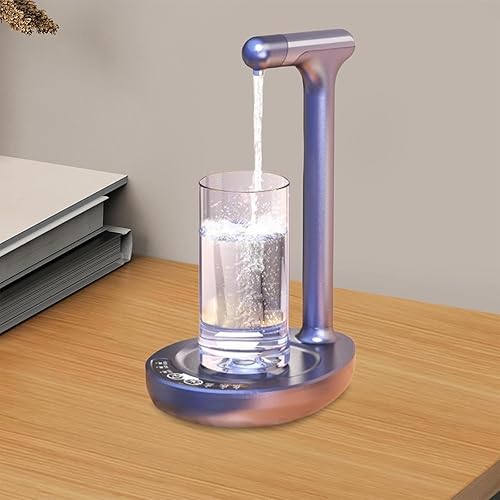 Miniatura 6 de Dispensador de agua portátil de carga USB, dispensador automático de agua con tubo de bombeo, ajuste de agua de 6 velocidades, portátil desmontable