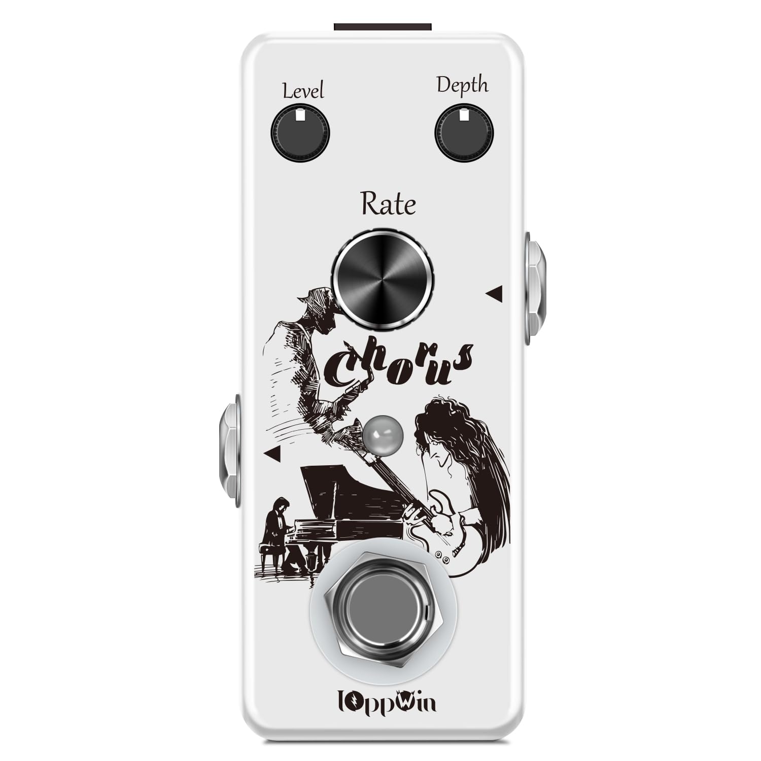 Analog Chorus Pedal - Warmes, Klares Chorus-Klang für Rock, Blues & Post-Rock | Metallgehäuse | True Bypass | Mini-Format Gitarreneffekt