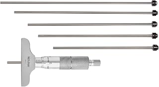 Mitutoyo 129-128, 0-6" X .001" Depth Micrometer, 2.5" Base