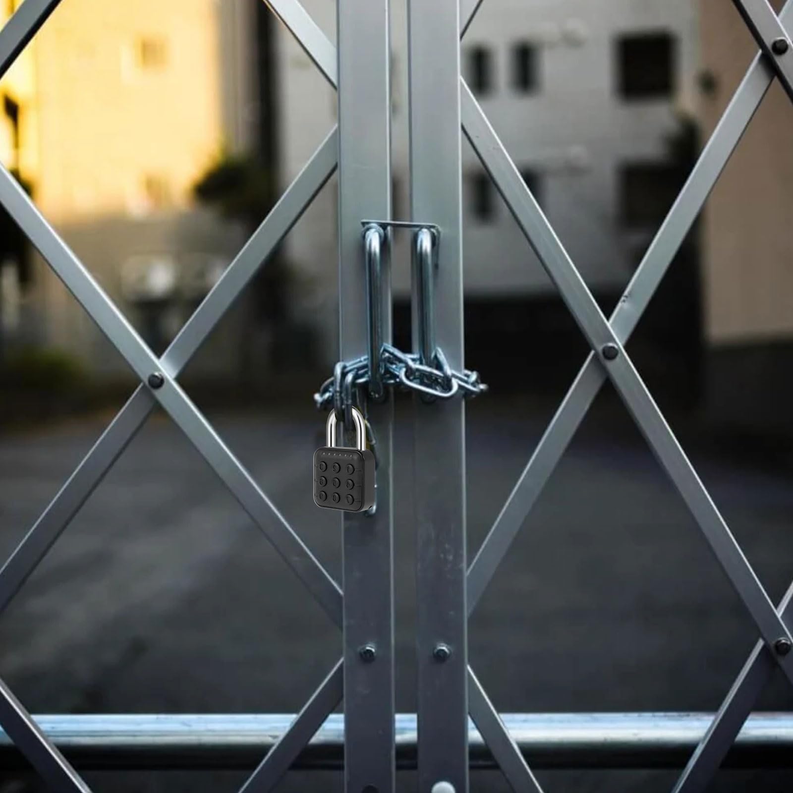 Cerradura de combinación, cerradura de contraseña de 6 dígitos, código de aleación de aluminio, candado digital, candado de seguridad con botón, candado de combinación para armarios de gimnasio y