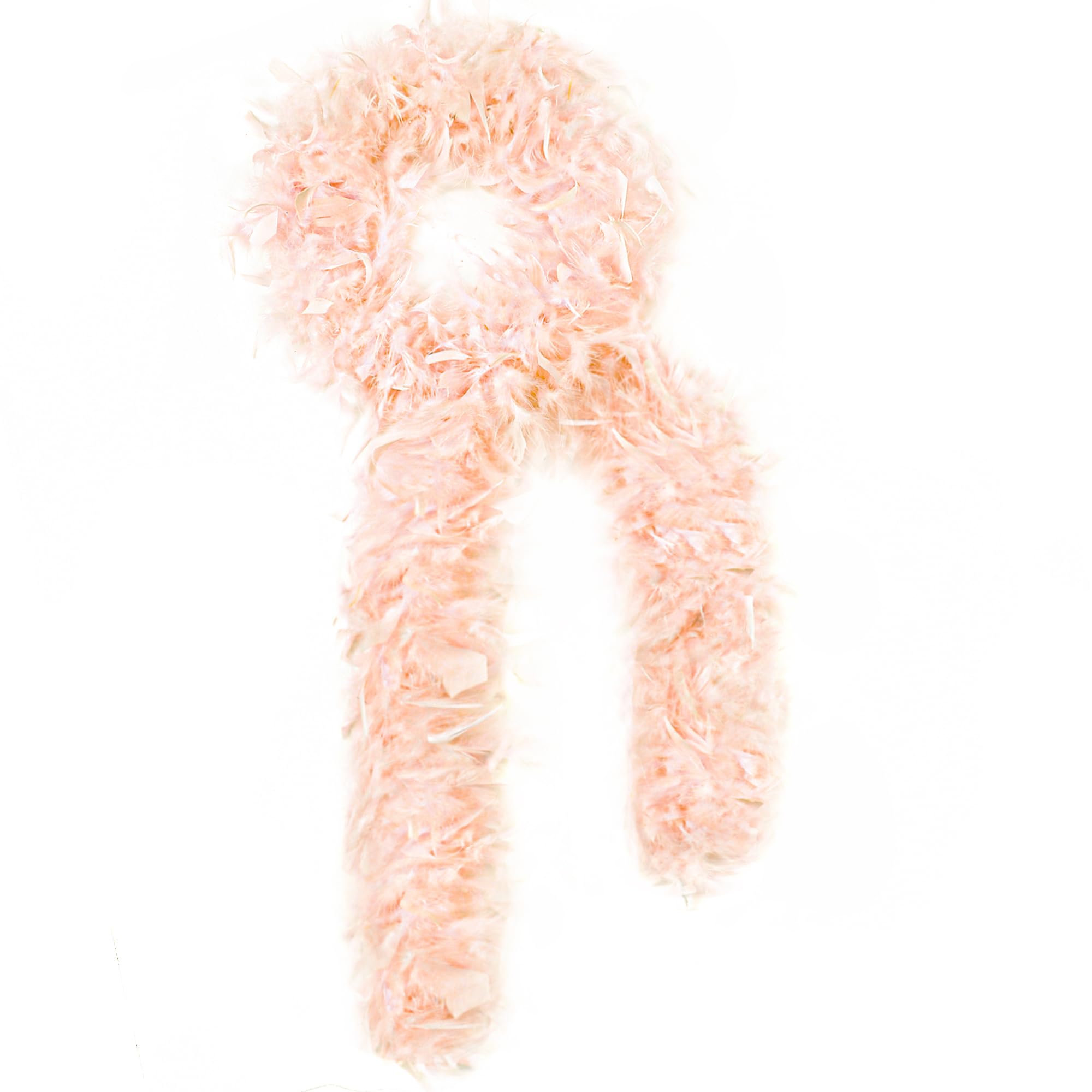 SOGUGOM Champagne 50g Feather Boas - 2 Yards Chandelle Boa for Party, Wedding, Centerpieces, Concert, Costume and Home Decoration(Champagne)