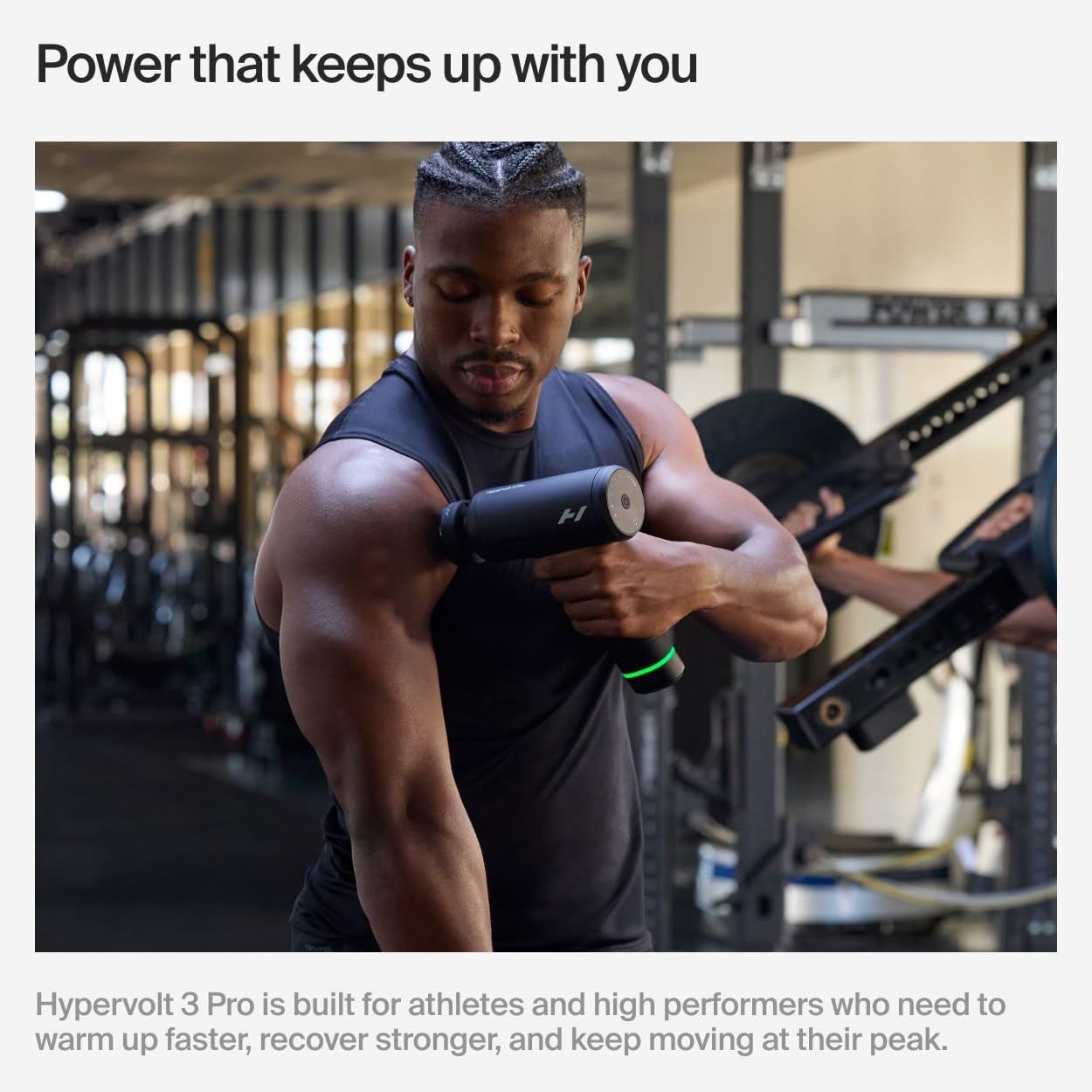 Hyperice Hypervolt 3 Pro – Professional Percussion Massage Gun with QuietGlide Technology | 6 Speeds, Pressure Sensor, Heated Head & 5 Attachments | Deep Tissue Muscle Relief and Recovery