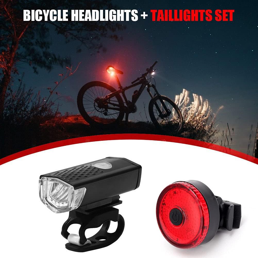 Bike Lights, Cycling LED Lantern Bicycle Front Rear Light Set Bike USB Charge Headlight Light Waterproof Taillight,Bike Headlight
