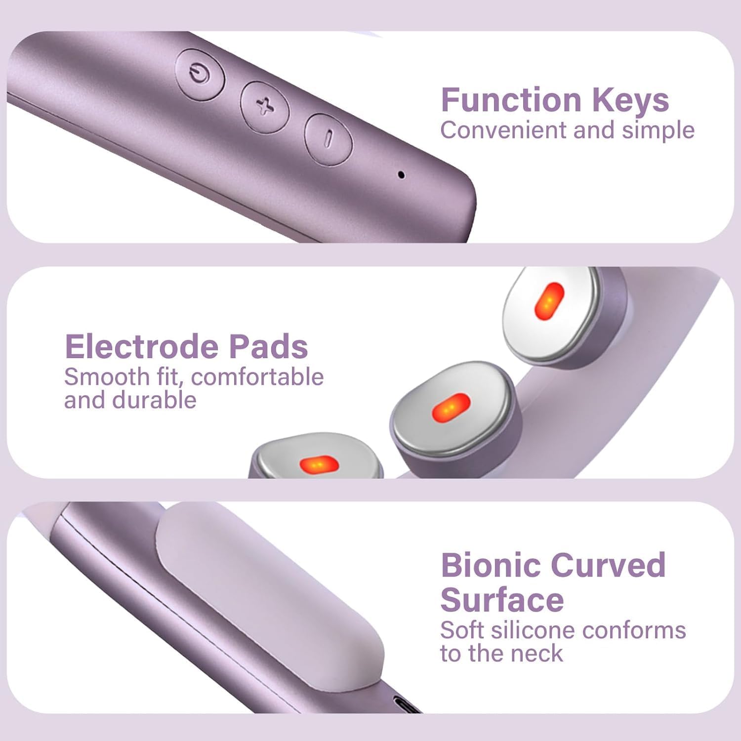 Neck Massager with Heat, Intelligent Neck Massager for Pain Relief Deep Tissue, Deep Tissue Relaxation Tool with 10 Modes & 15 Levels, Ideal Gift for Women & Men, 1 Count (Pack of 1)
