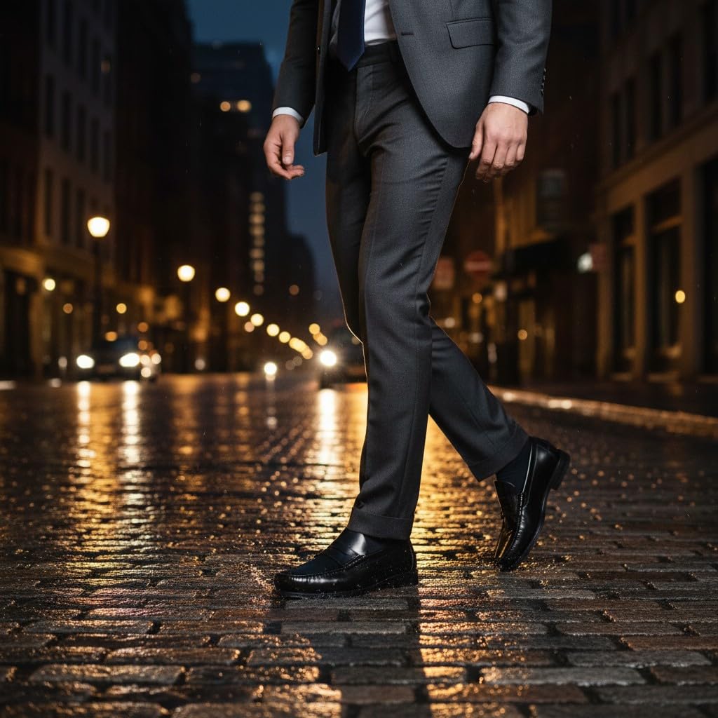 Del Rosario Herren Penny Loafer – Handgefertigt in Portugal – Blake-Machart, Echtleder, durchgenähte Ledersohle, LWG-Zertifiziert