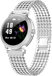 Fitness Trackers for Women Call Reminder Activity Tracker with 1.1 Inch TFT Color Screen Long Battery Life Smart Watch with 9 Sports Modes Step Counter Counter for Android Ios Phones,Gold(Silver)