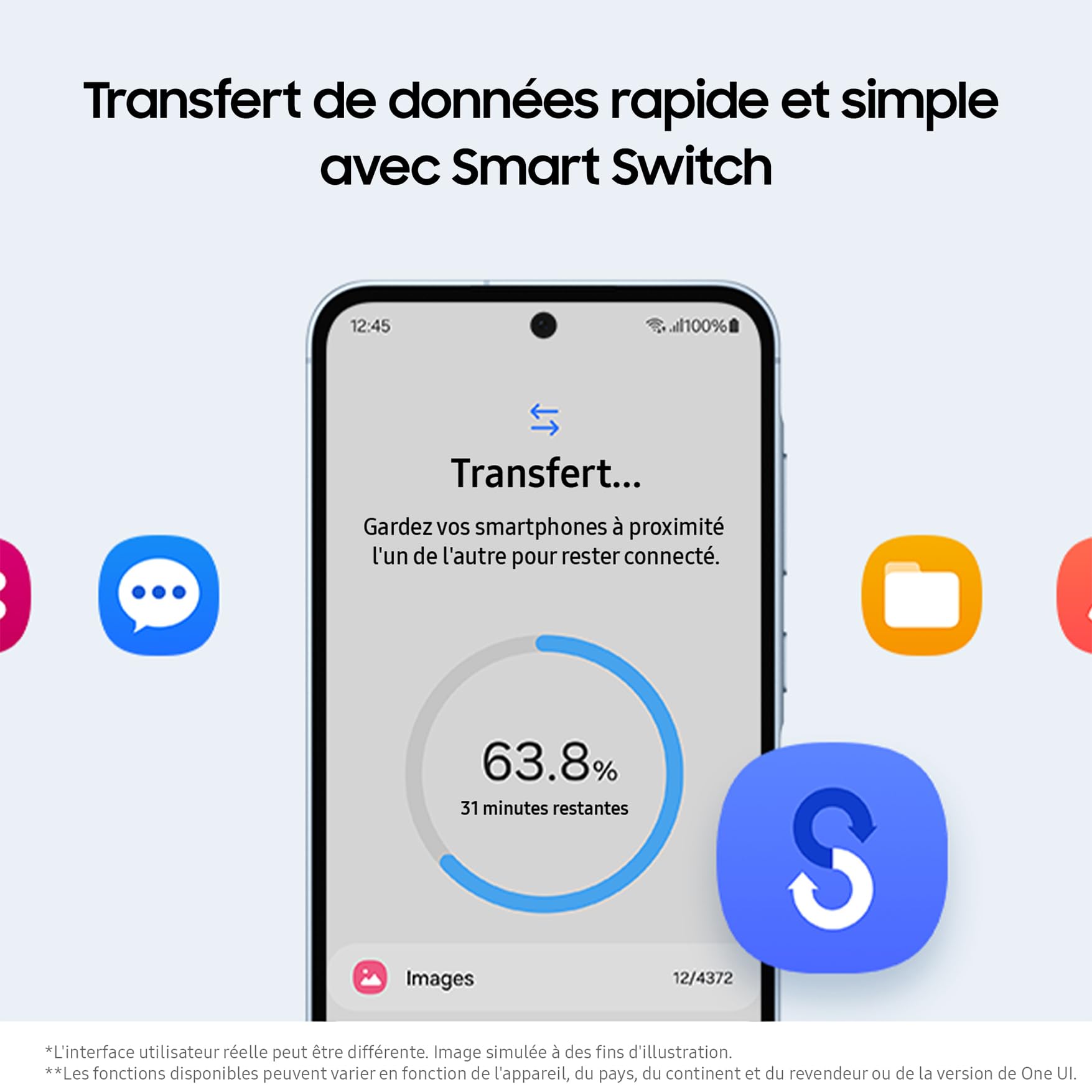 Samsung Galaxy A35 5G, Smartphone Android, 128 Go, Chargeur Secteur Rapide 25W Inclus [Exclusivité Amazon], Smartphone déverrouillé, Lilas, Version FR