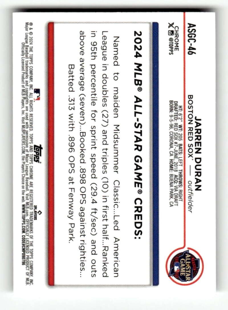 Amazon.com: 2024 Topps Chrome Update All-Star Game #ASGC-46 Jarren