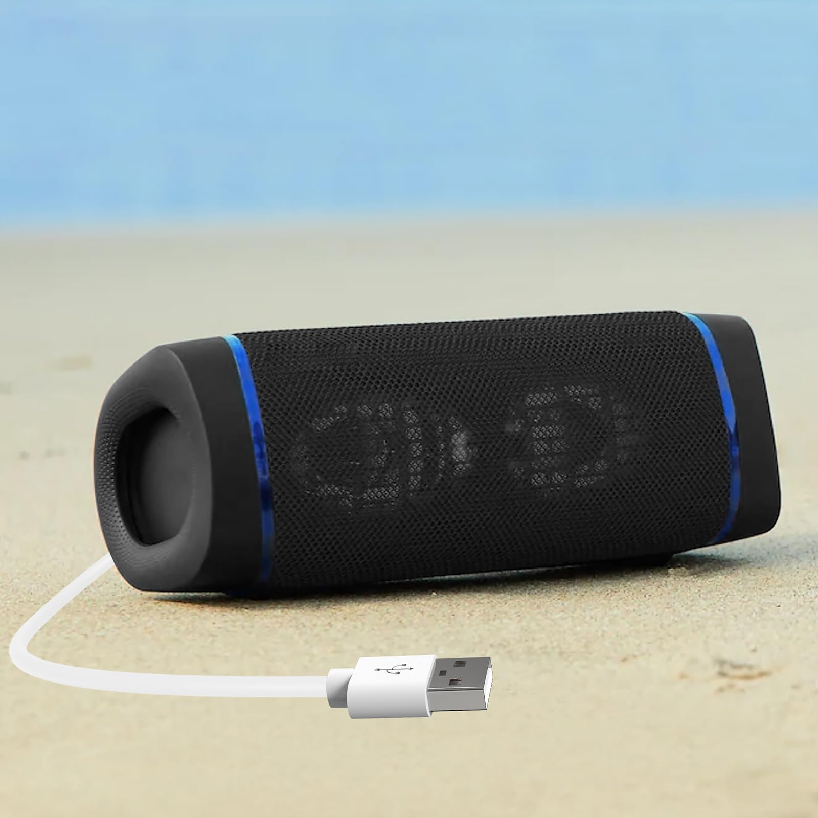 GEEKRIA Cavo di ricarica corto per altoparlanti di tipo C, compatibile con caricabatterie Sony LSPX-S3, SRS-XB43, SRS-XB33, SRS-XB23, SRS-XB13, cavo di ricambio da USB a USB-C (confezione da 2