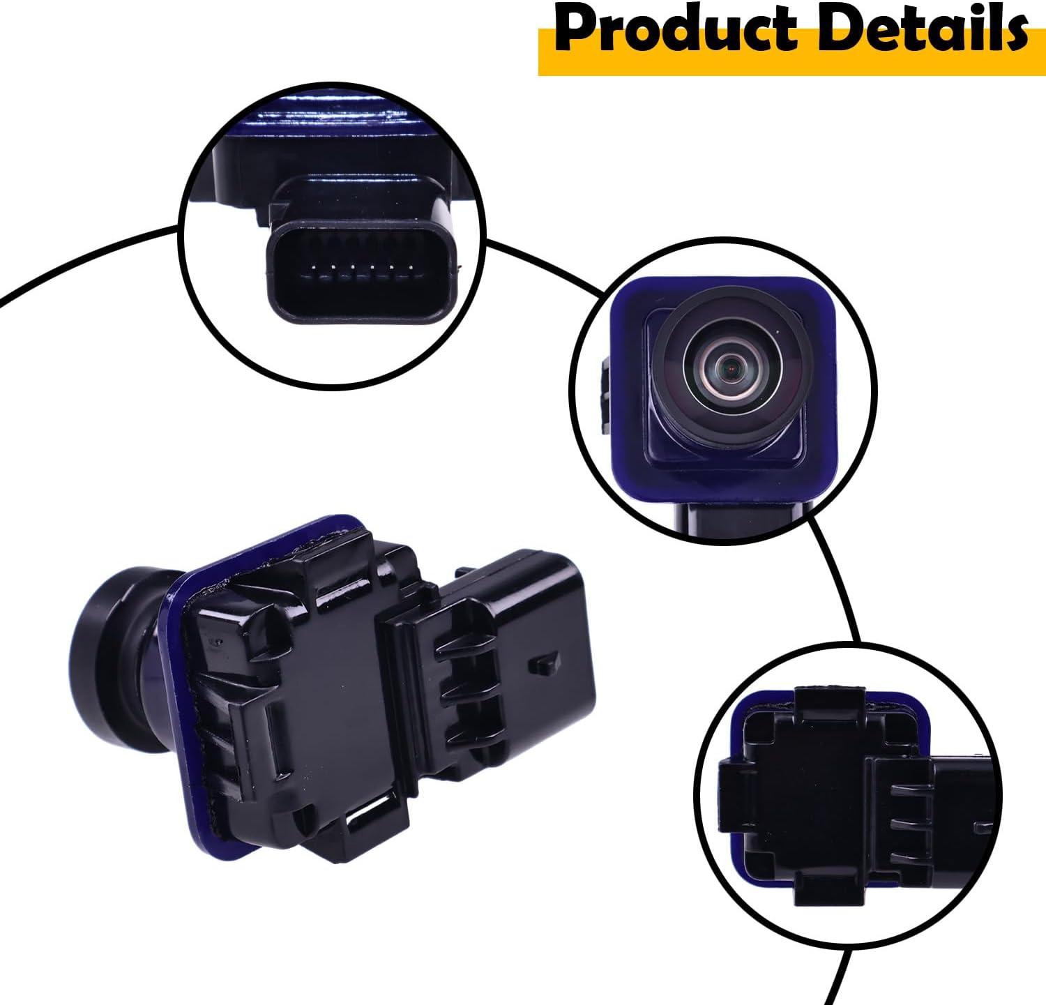DA8Z-19G490-A Rear View Backup Camera Compatible with Ford Flex 2013-2019 3.5L, 1080P HD, 6-Pin Plug, DA8Z-19G490-C EA8Z-19G490-A GA8Z-19G490-A Replacement