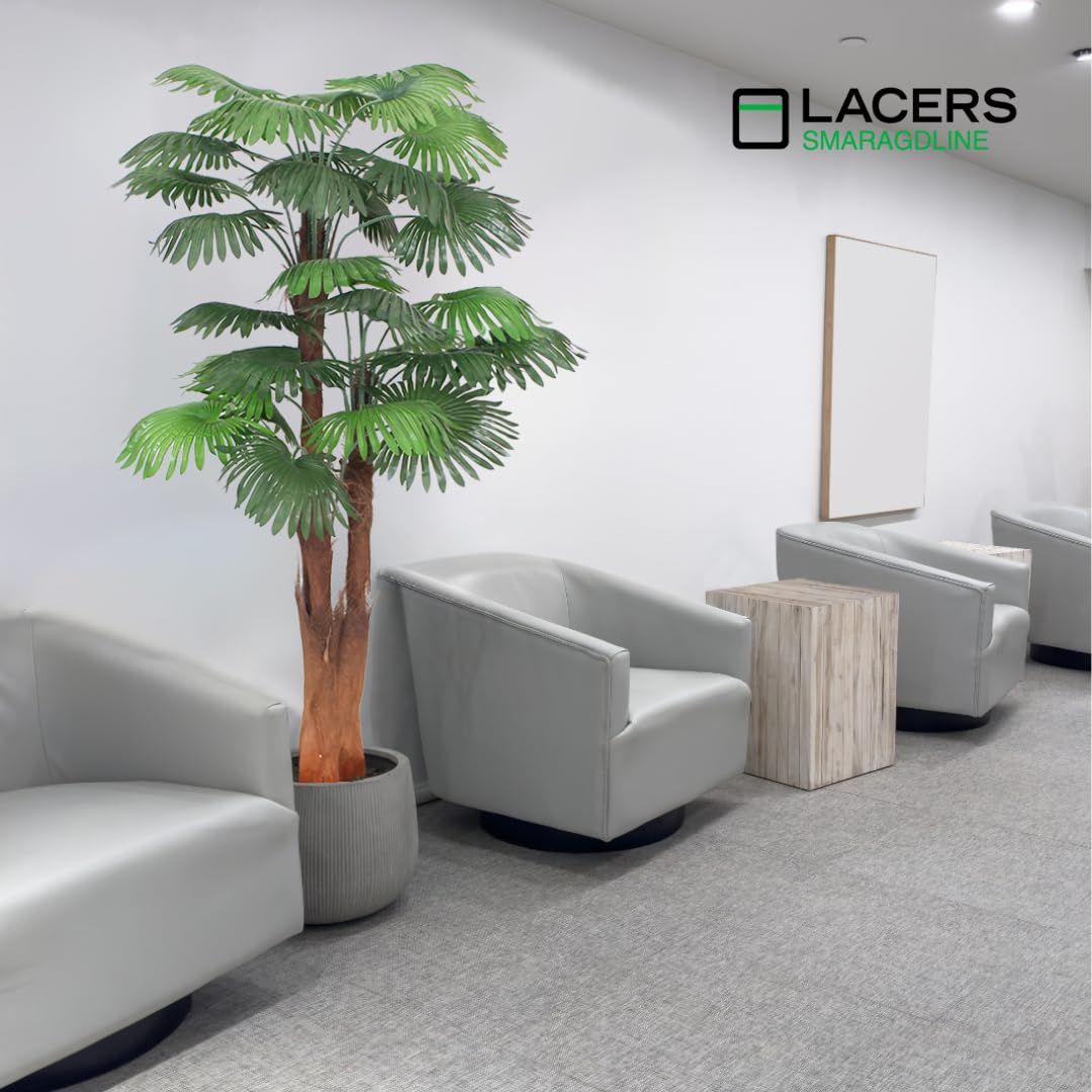 Amazon.de: Lacers SMARAGDLINE knstliche Hanfpalme  Fcherpalme, 180cm,  realistische Optik, Dekoration fr Wohnzimmer, Balkon und Brorume- robust  ...